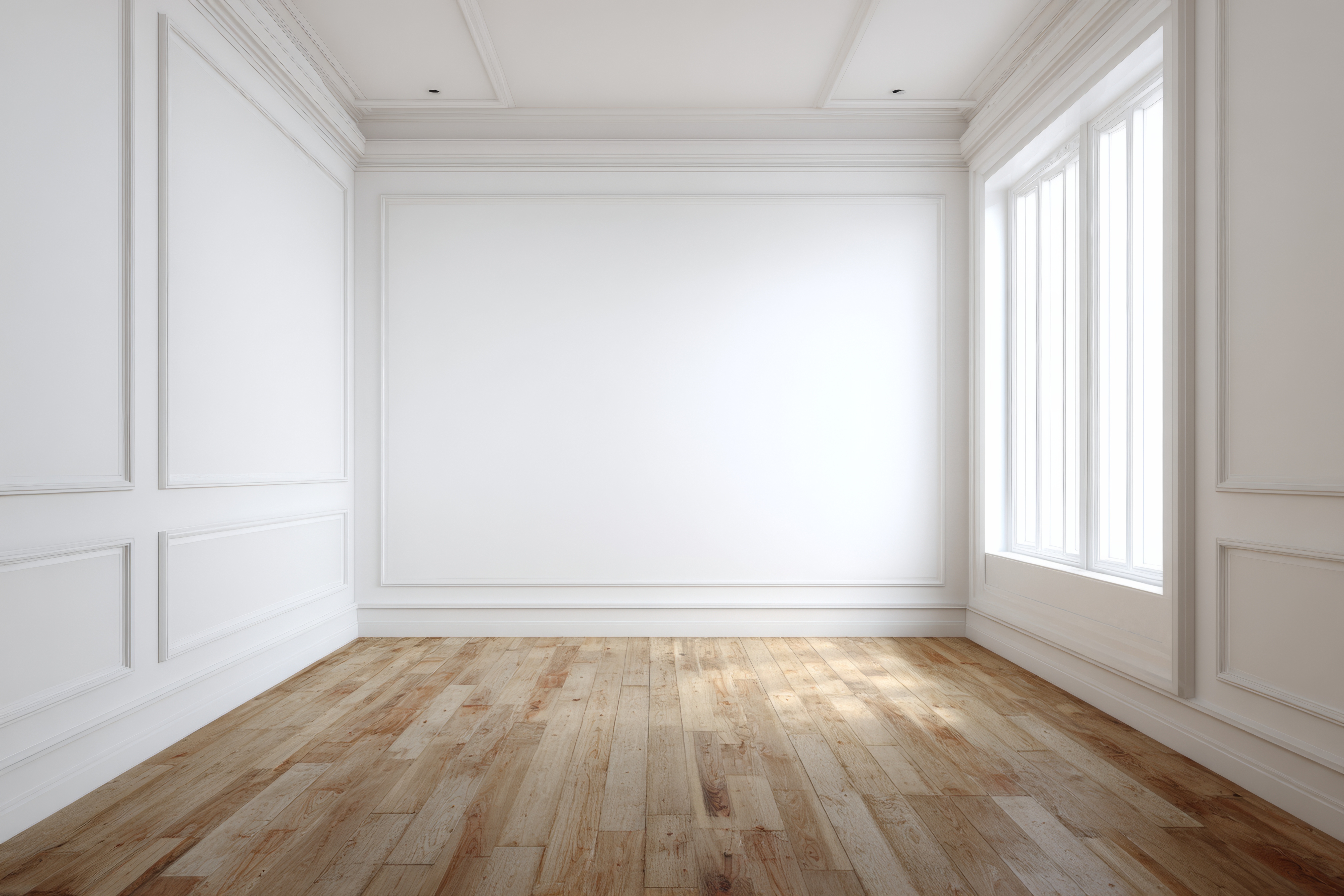 Prázdná místnost před virtuálním stagingem