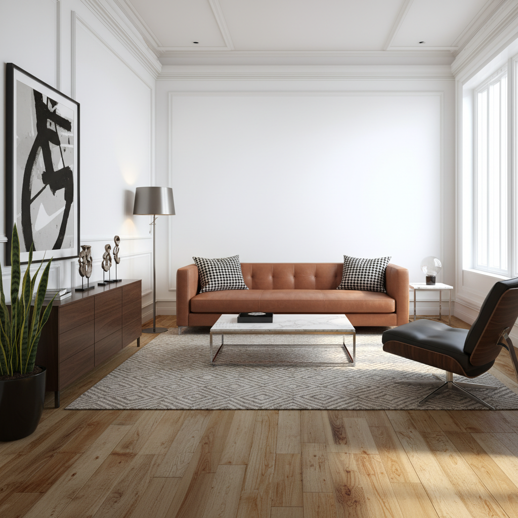 Místnost zařízená v sofistikovaném luxusním stylu